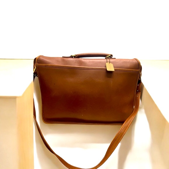 Coach Vintage Metropolitan Saddle Brown Leather Briefcase RARE COLLECTOR - Picture 3 of 10